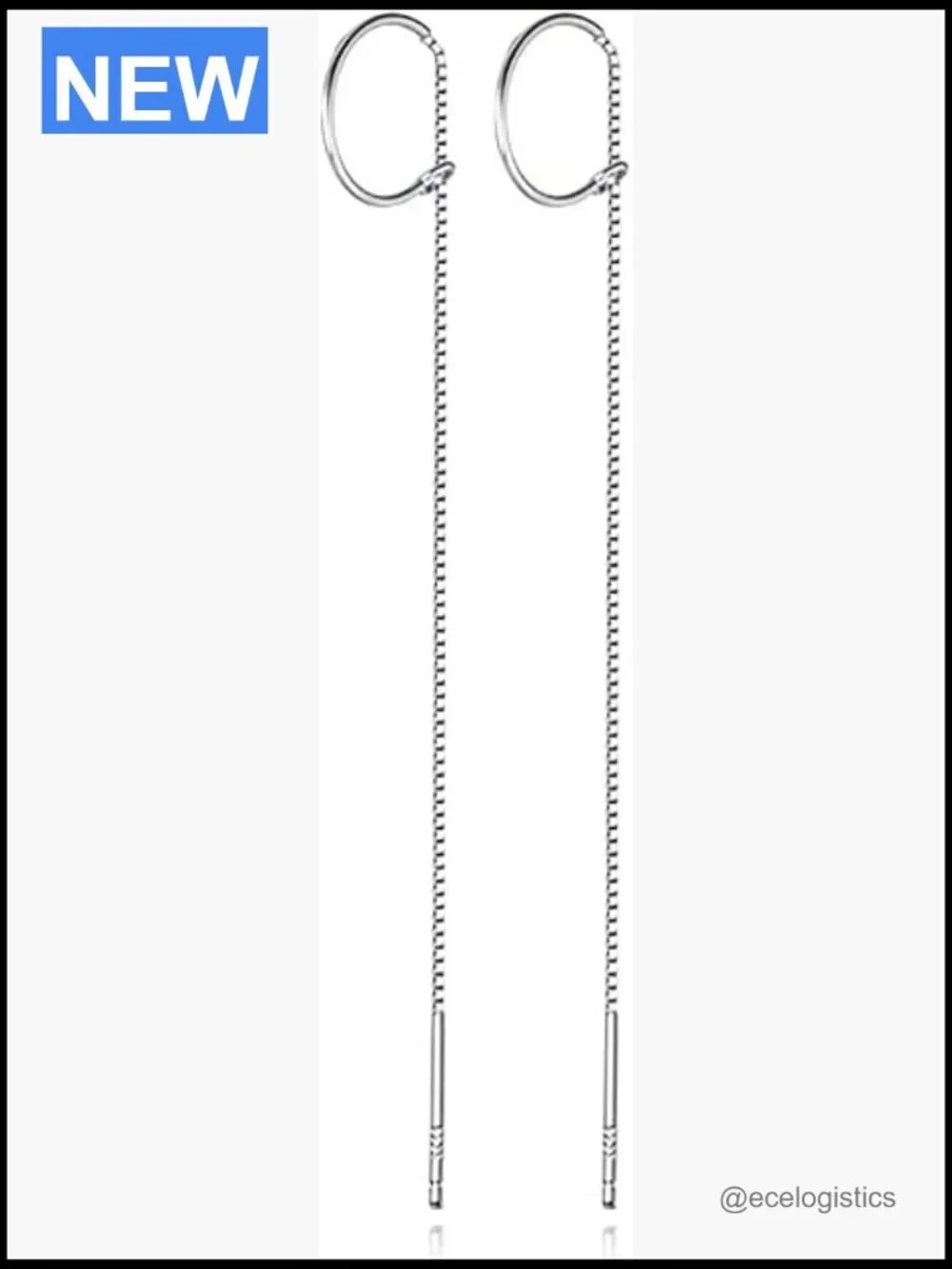 925 Sterling Silver Chain Dangle Earrings Tassel Threader for Women Teens Long